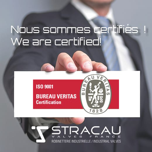 Nous sommes certifiés ISO9001 !